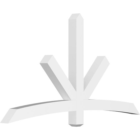 Ekena Millwork Alberta Architectural Grade PVC Gable Bracket, 72"W x 39"H x 4"D x 4"F, 13/12 Pitch GBP072X39X0404ALB00